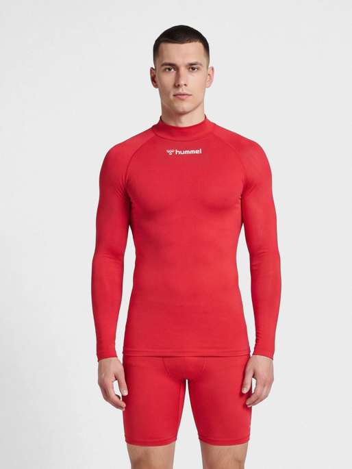 hmlBL COMFORT 2.0 MOCKNECK TEE L/S, TRUE RED, model