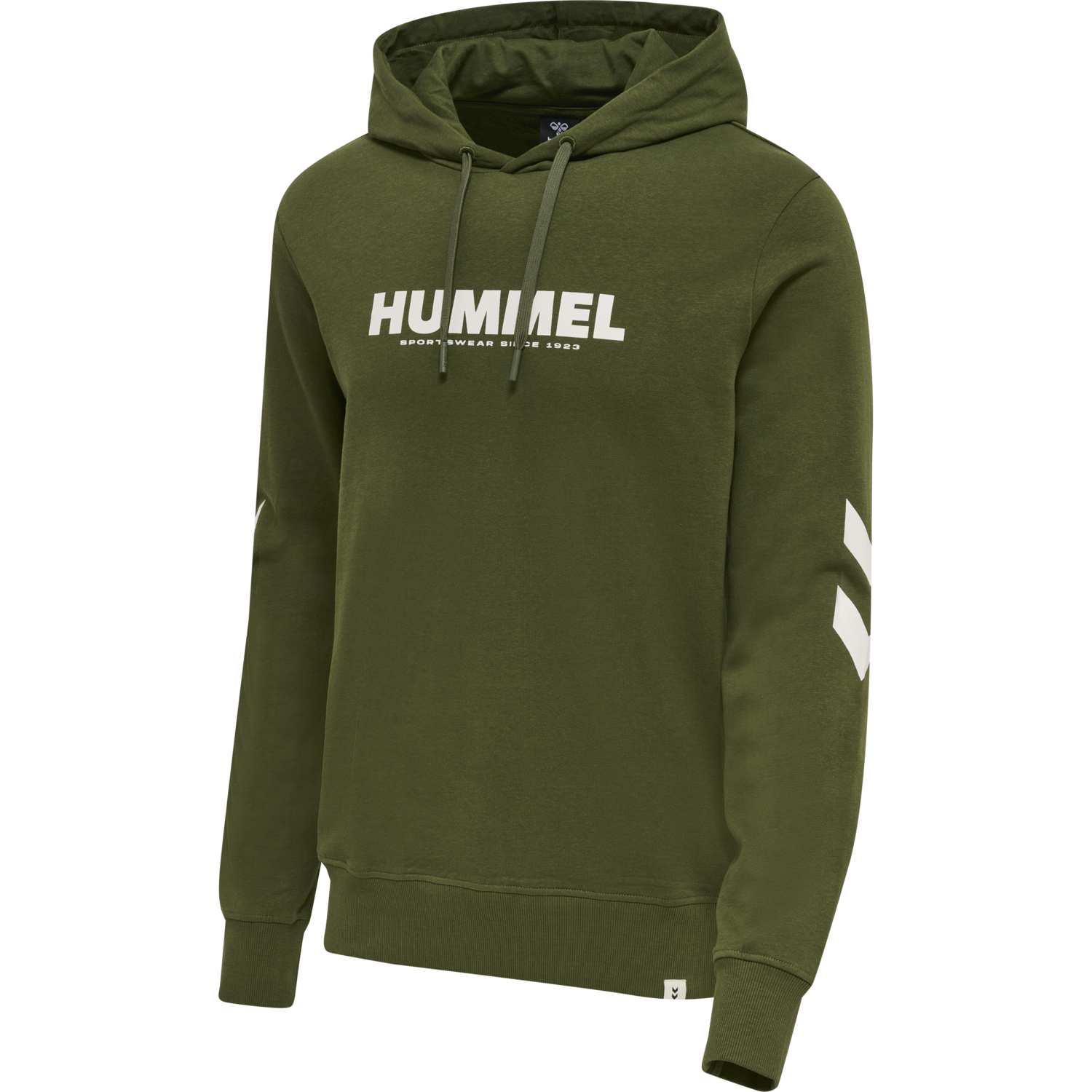 hmlLEGACY LOGO HOODIE, RIFLE GREEN, packshot
