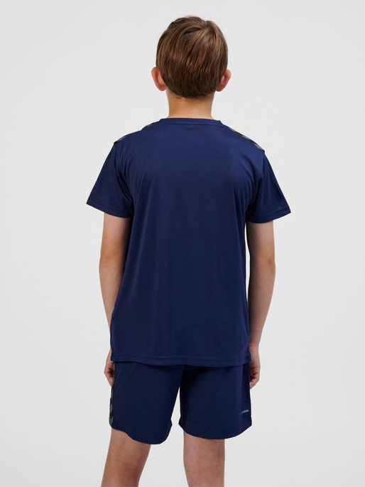 hmlAUTHENTIC PL JERSEY S/S KIDS, MARINE, model