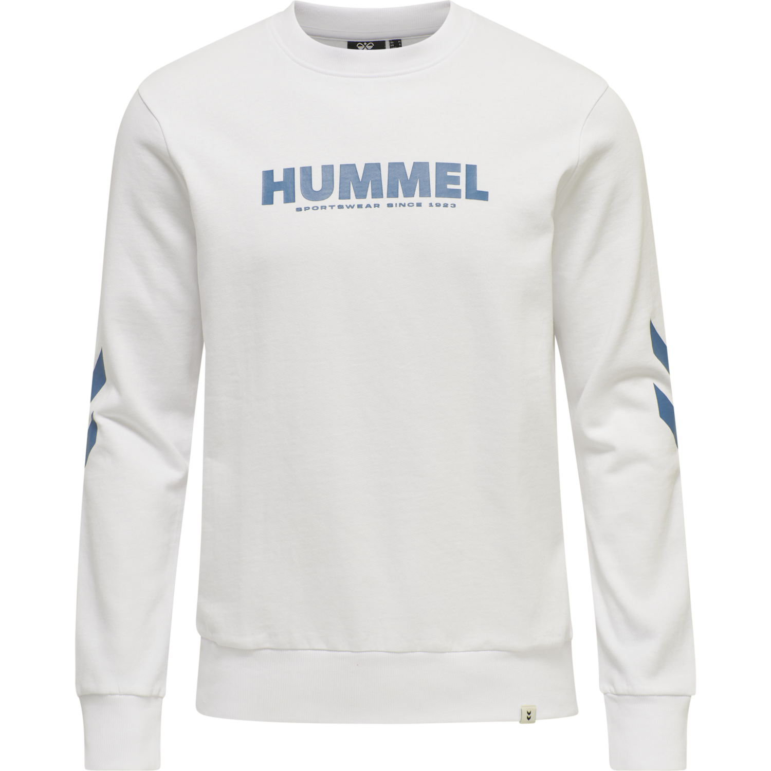 hmlLEGACY SWEATSHIRT, WHITE/DEEP WATER, packshot