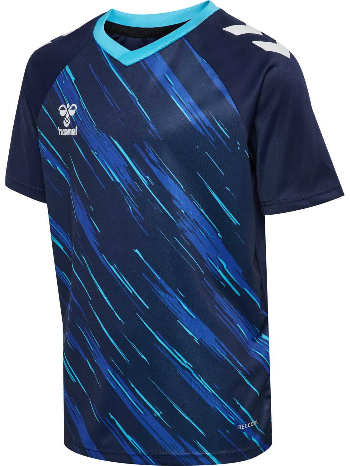 hmlMATCH TRIUMPH JERSEY S/S KIDS, MARINE/AQUARIUS, packshot