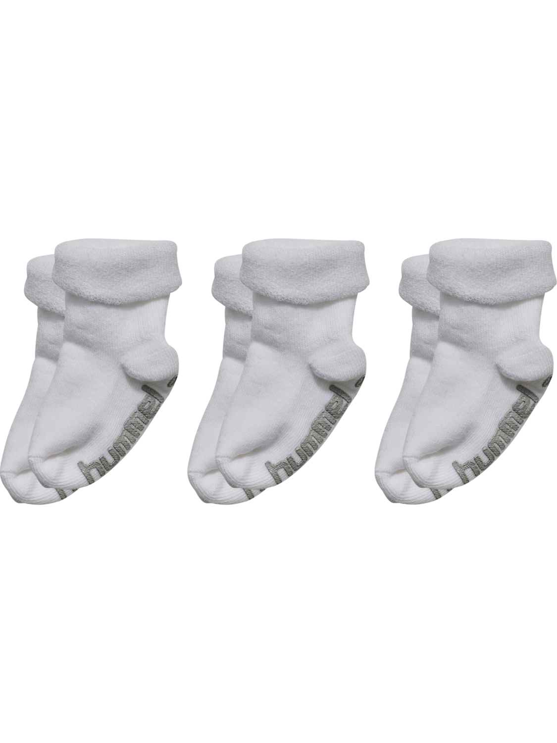 hmlMINI NON SLIP 3-PACK SOCK, WHITE, packshot
