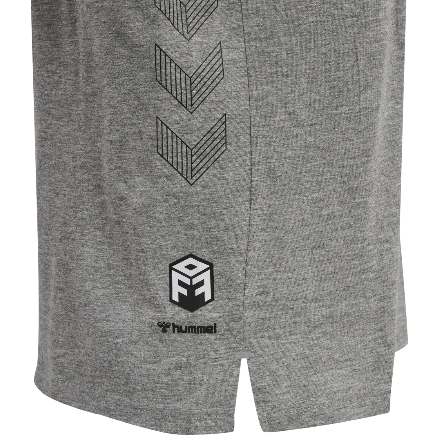 hmlMOVE GRID COTTON T-SHIRT S/S, GREY MELANGE, packshot