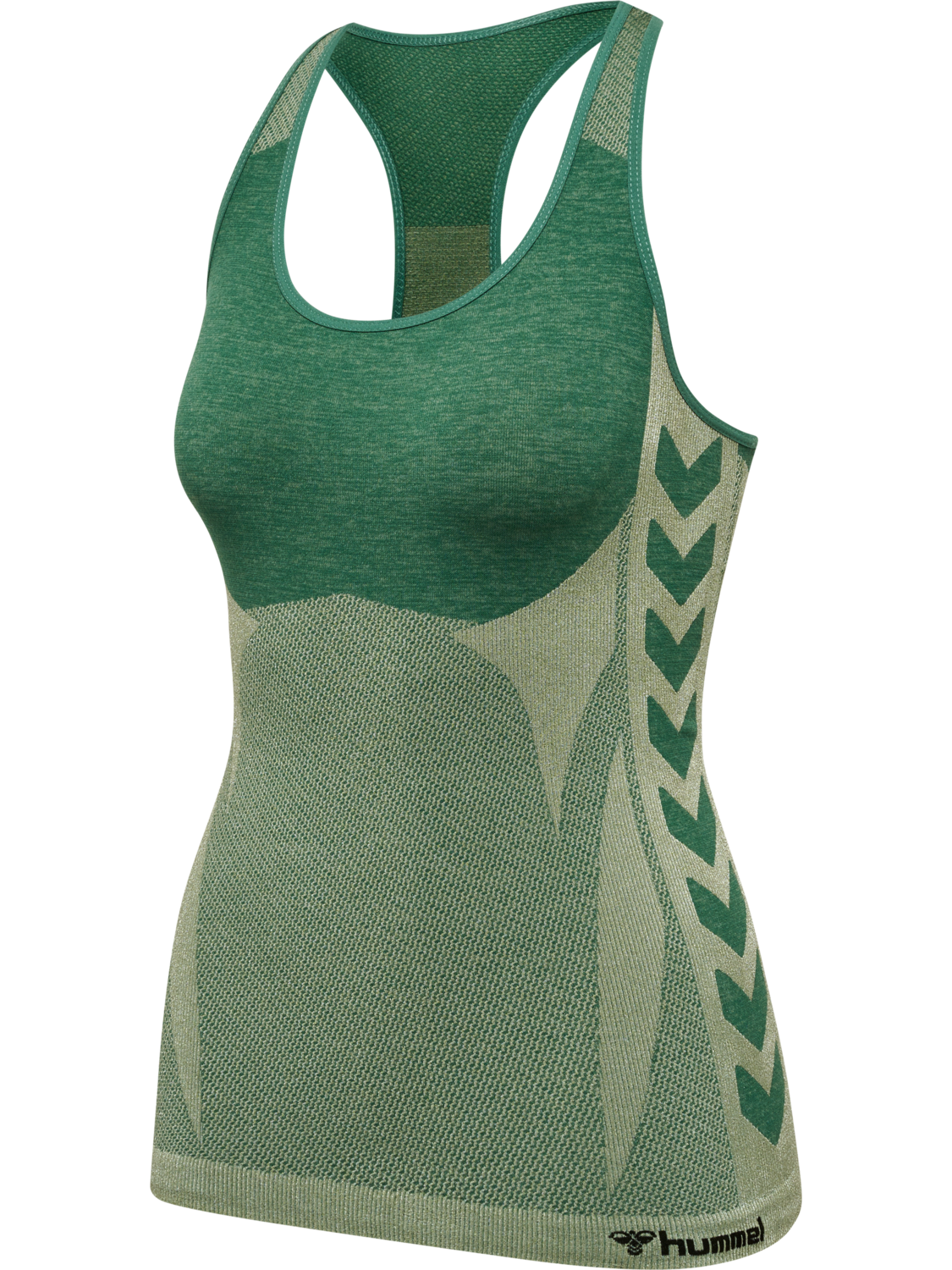hmlCLEA SEAMLESS TOP, LAUREL WREATH/LILY PAD MELANGE, packshot