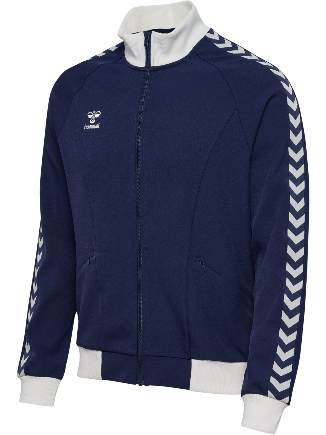 hmlROOT TRACK ZIP JACKET, MARINE, packshot