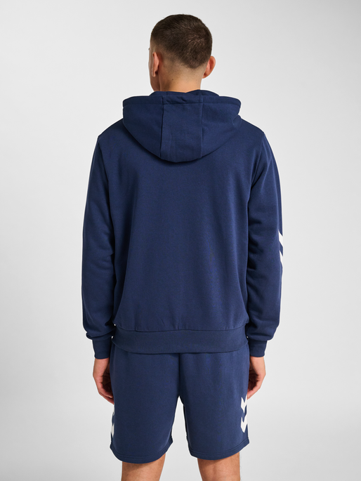hmlLEGACY 2.0 ZIP HOODIE, DRESS BLUES, model