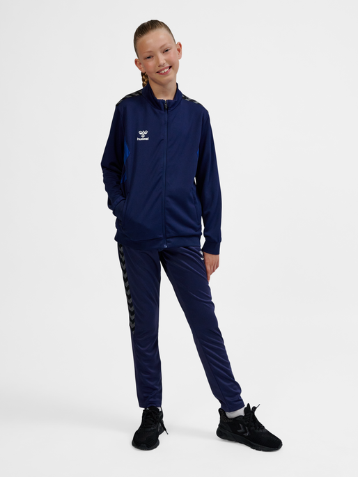 hmlAUTHENTIC PL ZIP JACKET KIDS, MARINE, model