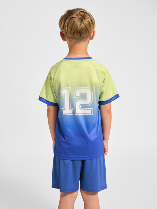 hmlSHIMMER T-SHIRT S/S, SHADOW LIME, model