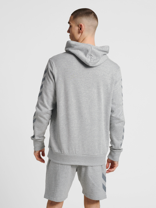 hmlLEGACY HOODIE, GREY MELANGE, model