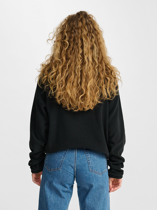 hmlFLEECE HALFZIP SW, BLACK, model