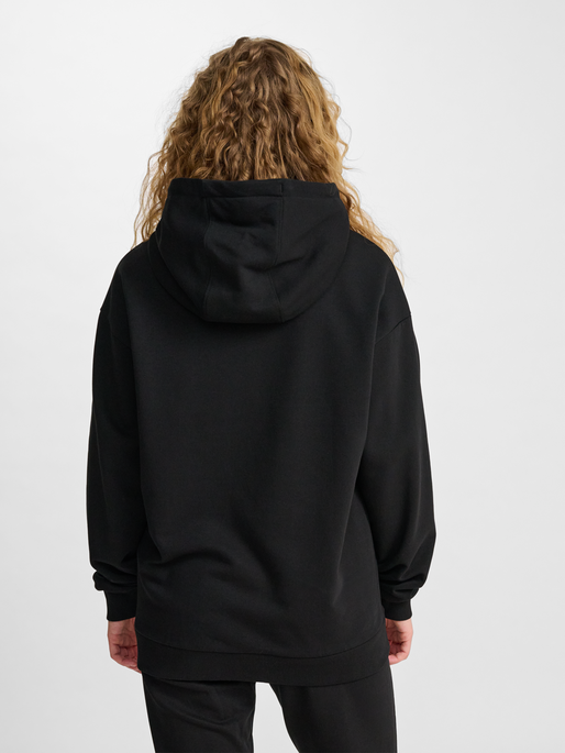 hmlLOOSE HOODIE BEE, BLACK, model