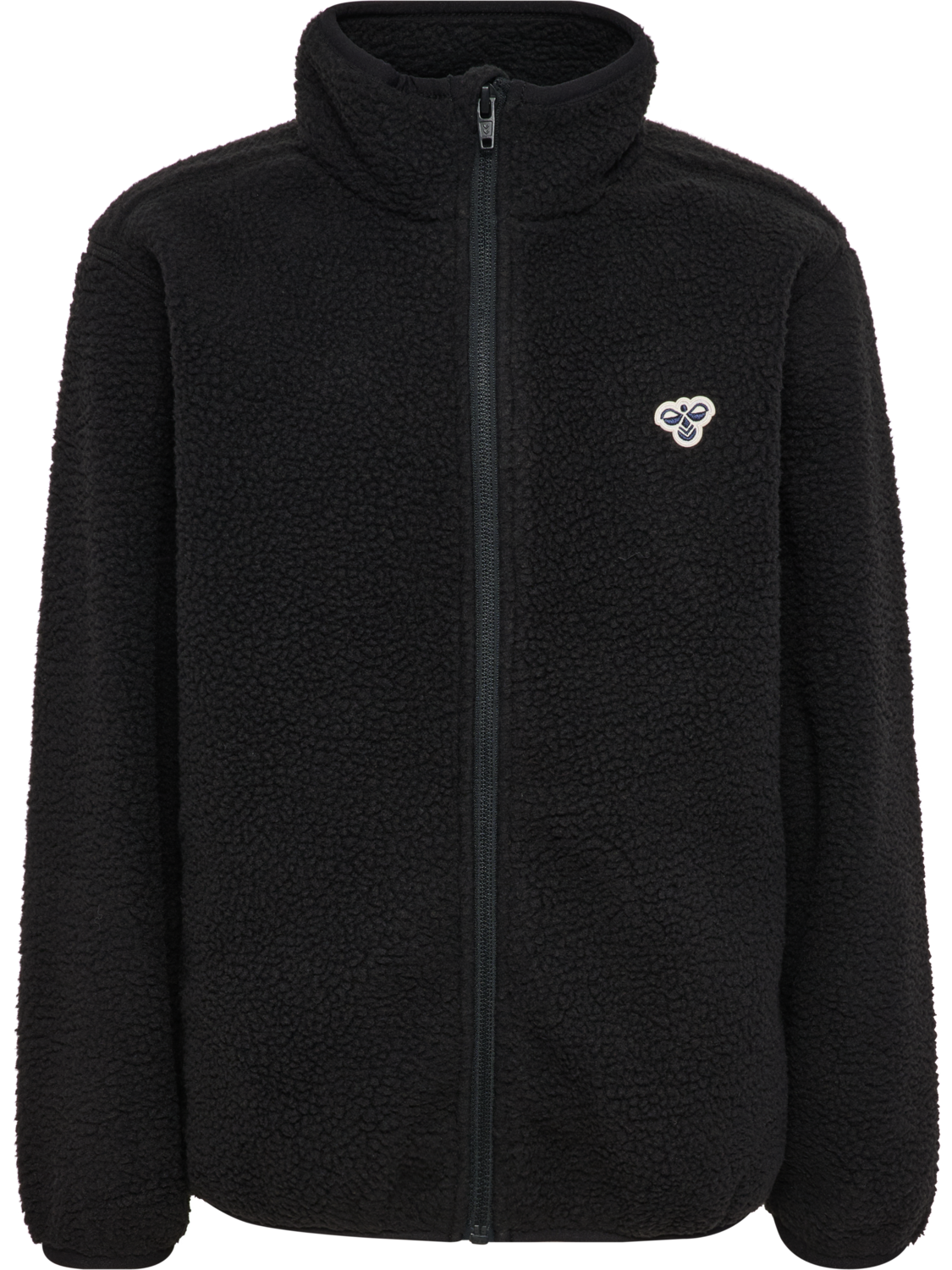 hmlJR ATLAS FLEECE ZIP JACKET, BLACK, packshot