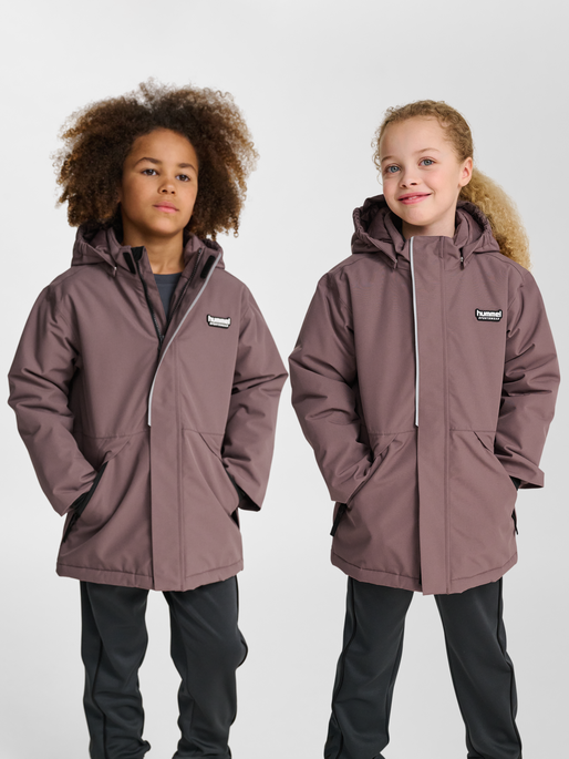 hmlJR SNOW JACKET WP 10K, PEPPERCORN, model