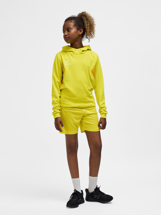 hmlAUTHENTIC PL HOODIE KIDS, BLAZING YELLOW, model