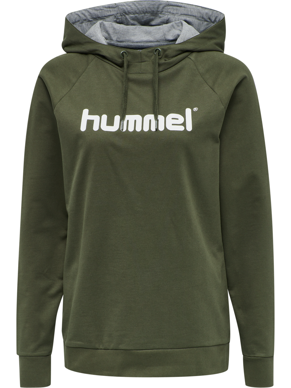 HMLGO COTTON LOGO HOODIE WOMAN, GRAPE LEAF, packshot