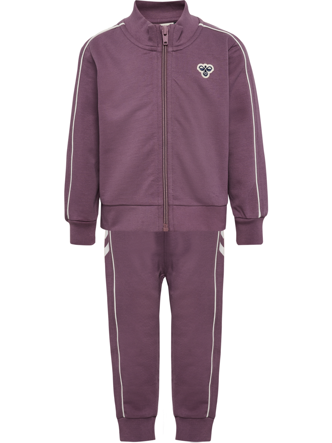 hmlMINI CO REG TRACK SUIT, BLACK PLUM, packshot