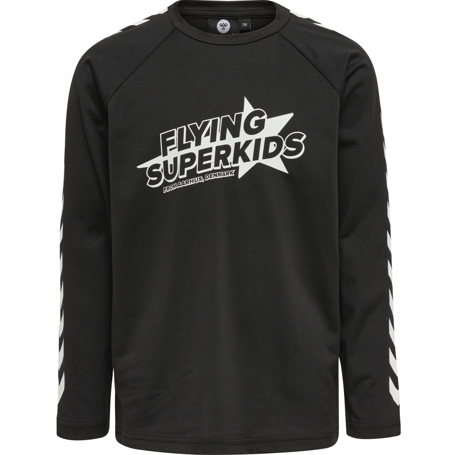 hmlFLYING CHAMPION T-SHIRT L/S, BLACK, packshot