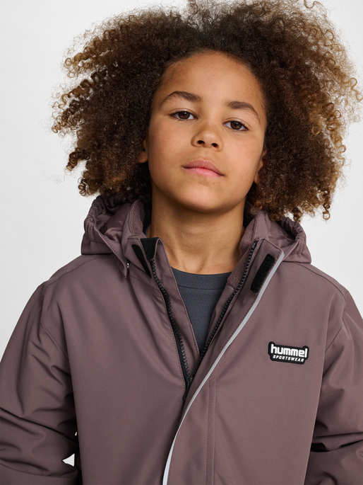 hmlJR SNOW JACKET WP 10K, PEPPERCORN, model