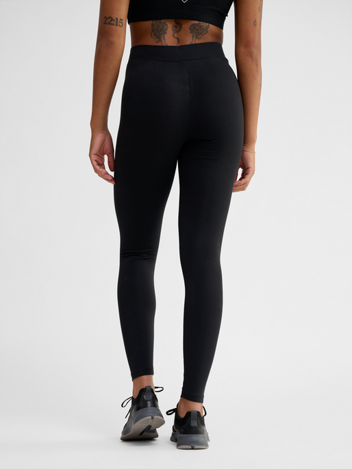 hmlELEMENTAL COTTON HW TIGHTS, BLACK/BLACK, model