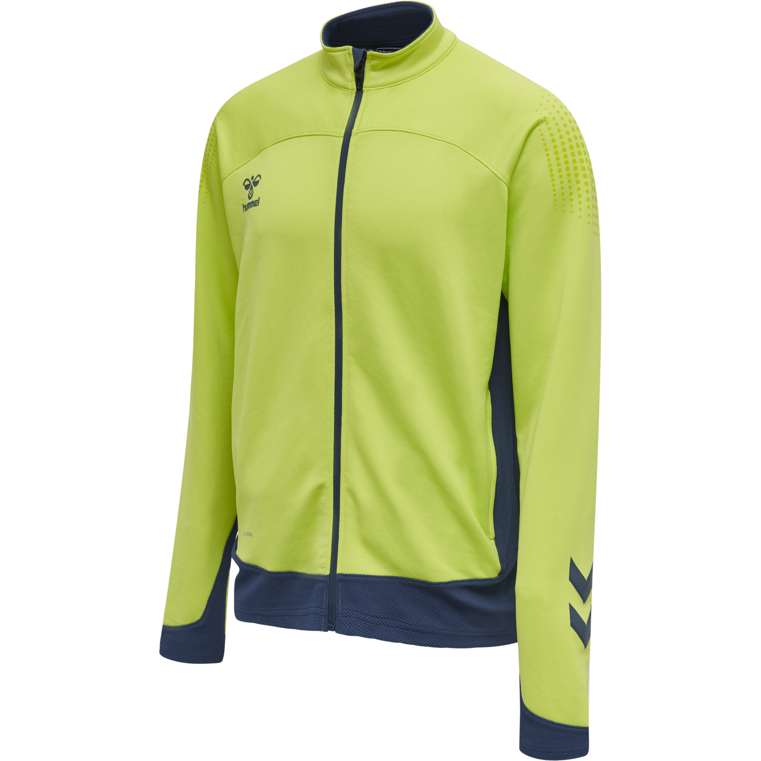 hmlLEAD POLY ZIP JACKET, LIME PUNCH, packshot