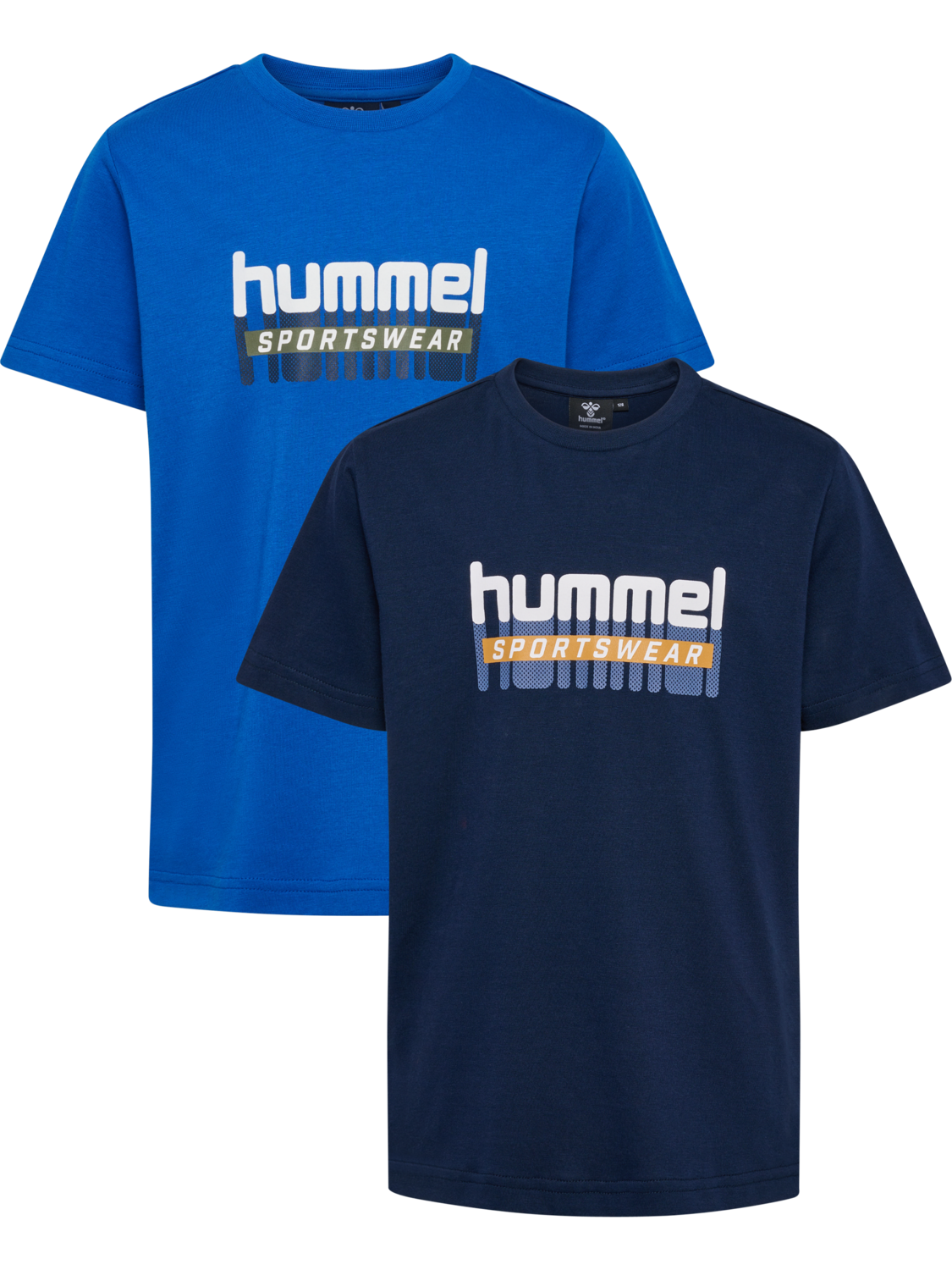 hmlTUKAS T-SHIRT S/S 2-PACK, BLACK IRIS/BLUE LOLITE, packshot