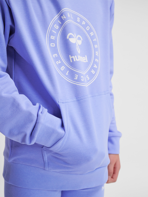 hmlCUATRO CIRCLE HOODIE, HYDRANGEA, model
