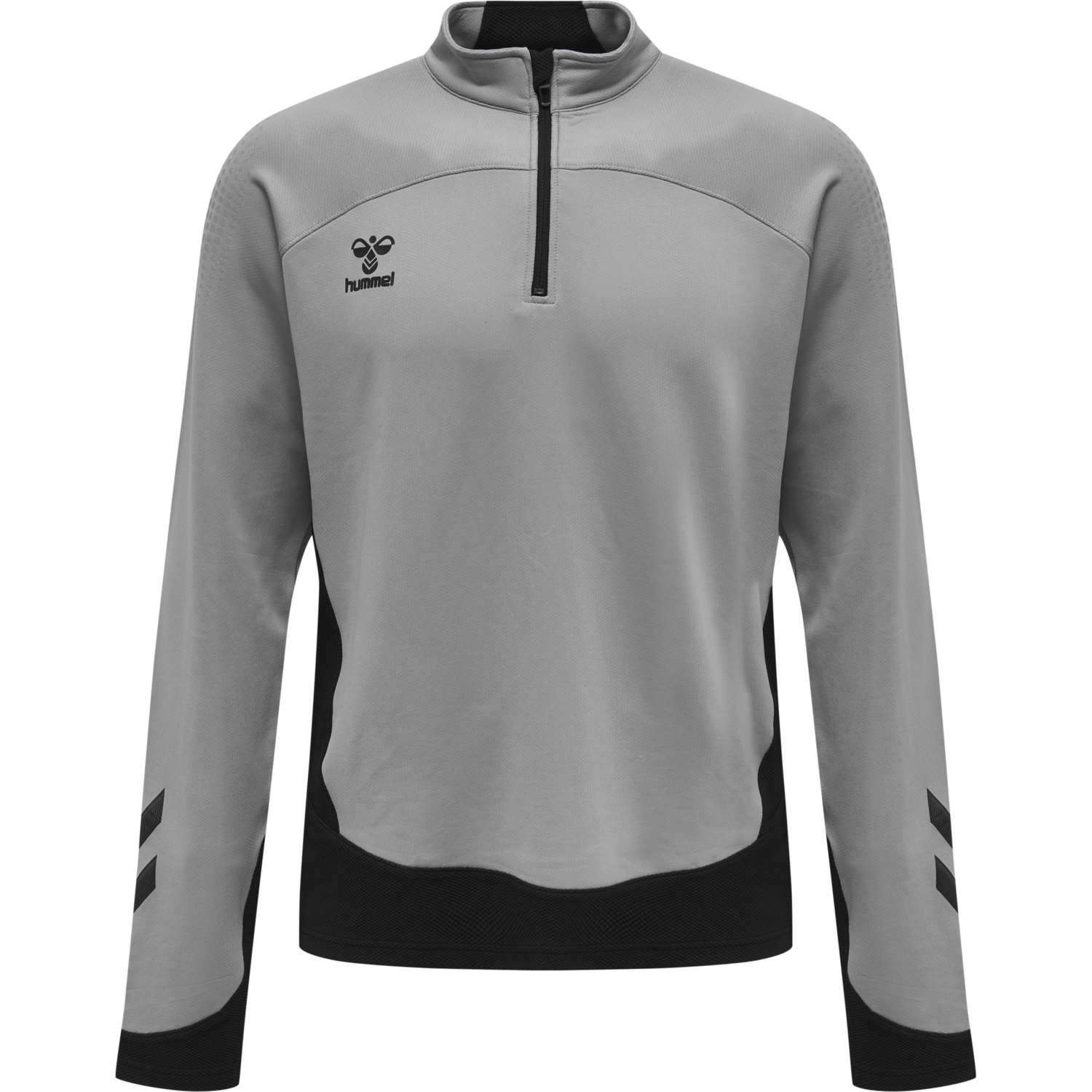 hmlLEAD HALF ZIP KIDS , GREY MELANGE, packshot