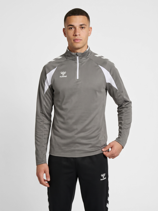 hmlCORE 2.0 HALF ZIP, STEEL GRAY/WHITE, model