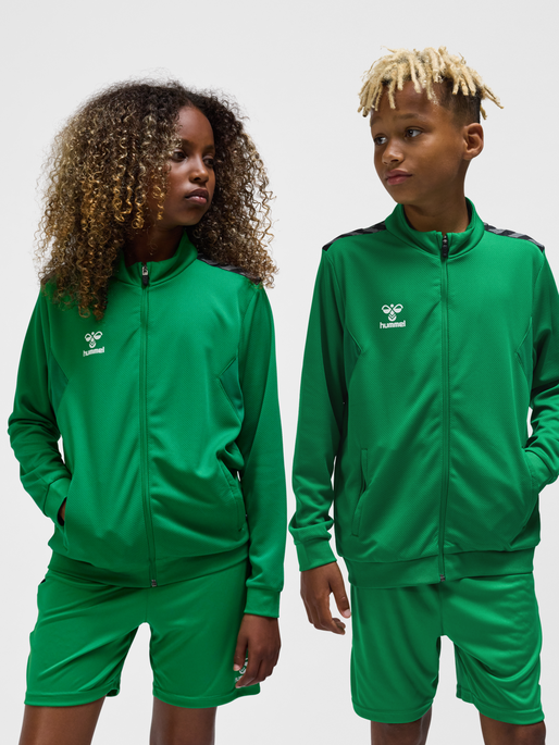 hmlAUTHENTIC PL ZIP JACKET KIDS, JELLY BEAN, model