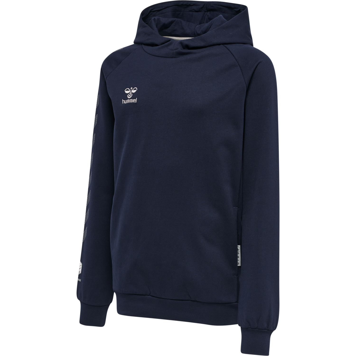 hmlMOVE GRID COTTON HOODIE KIDS, MARINE, packshot