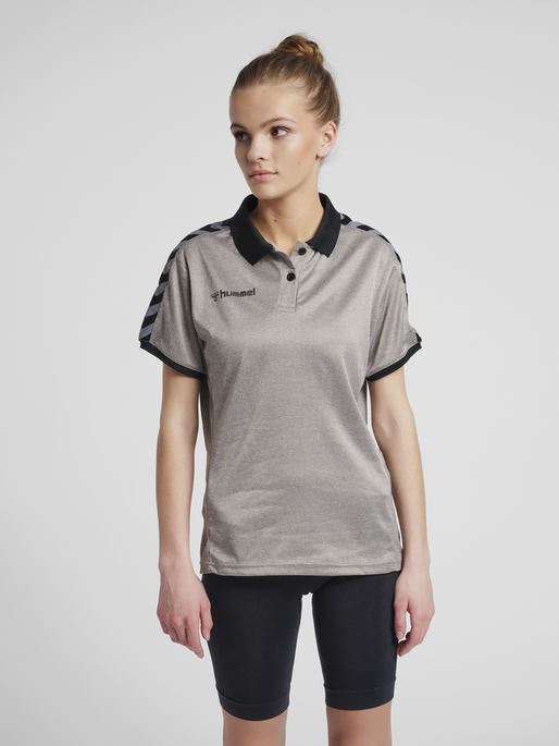 hmlAUTHENTIC FUNCTIONAL POLO WOMAN, GREY MELANGE, model