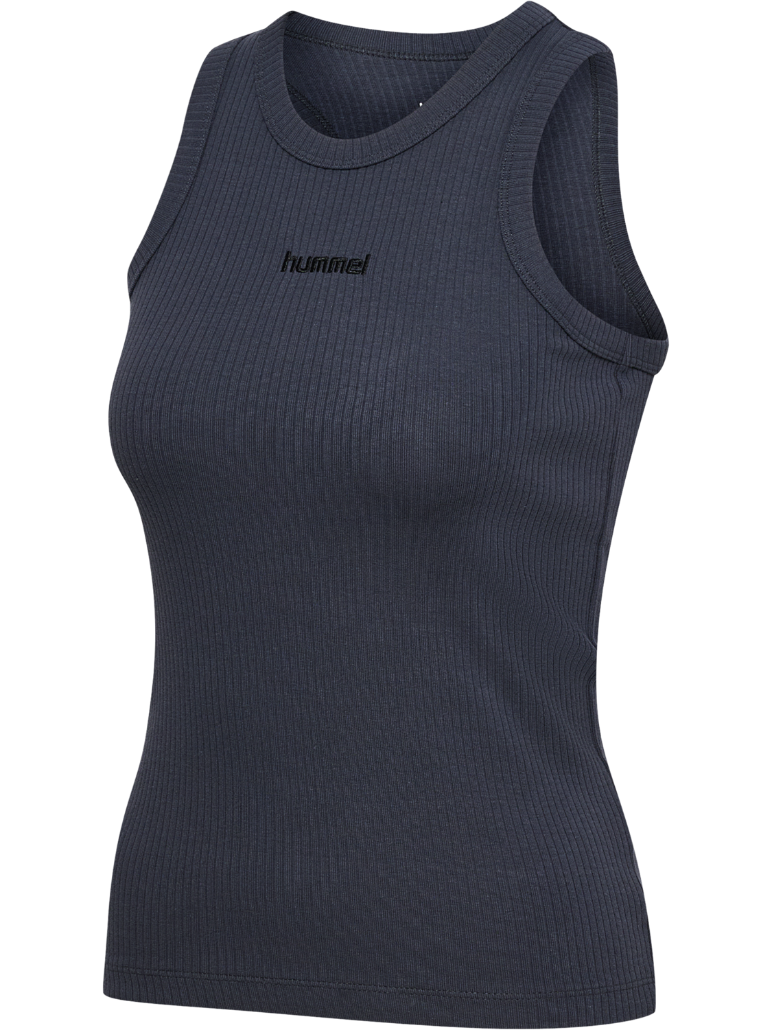 hmlFOUNDATION RIB TANK TOP, EBONY, packshot