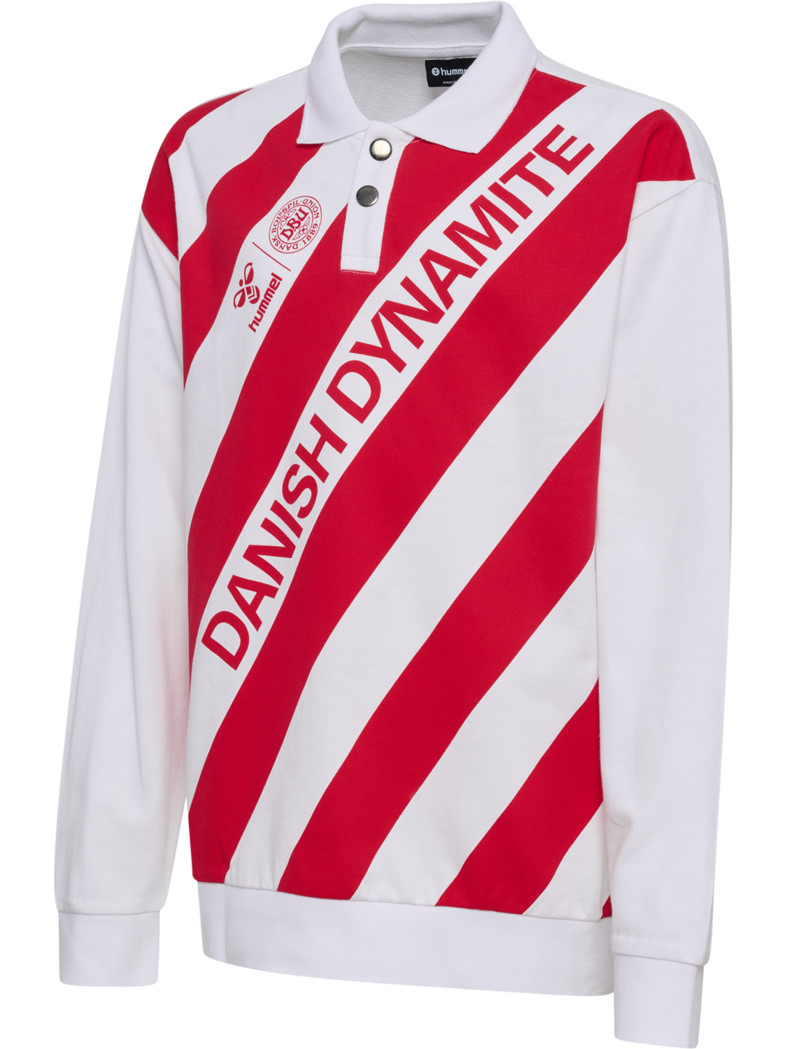 DBU 26 FAN DYNAMITE TEE LS KIDS, WHITE/TANGO RED, packshot