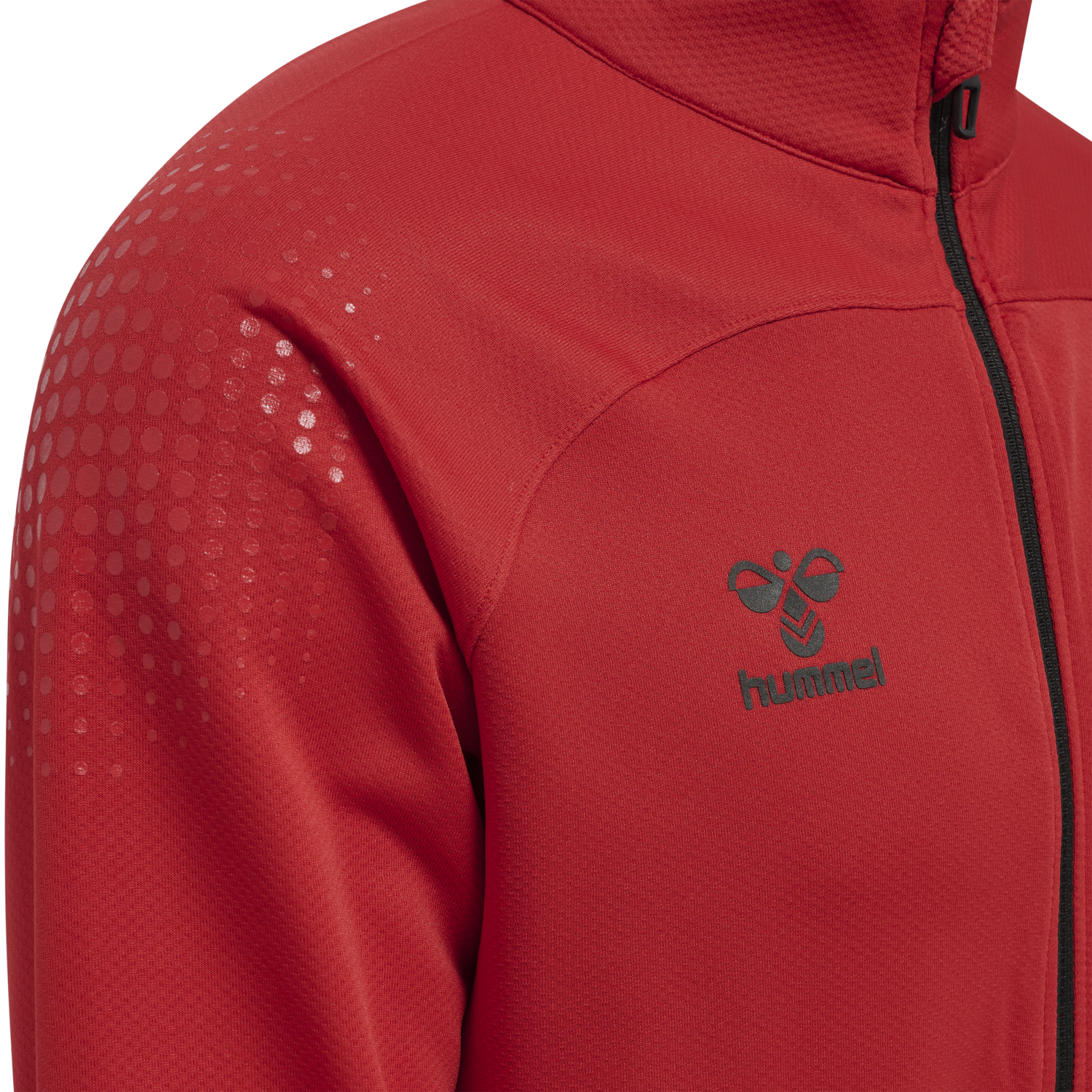 hmlLEAD POLY ZIP JACKET, TRUE RED, packshot