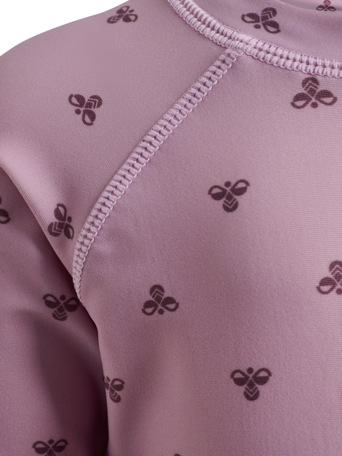 hmlMINI BEE AOP SWIM T-SHIRT L/S, MAUVE SHADOW, packshot