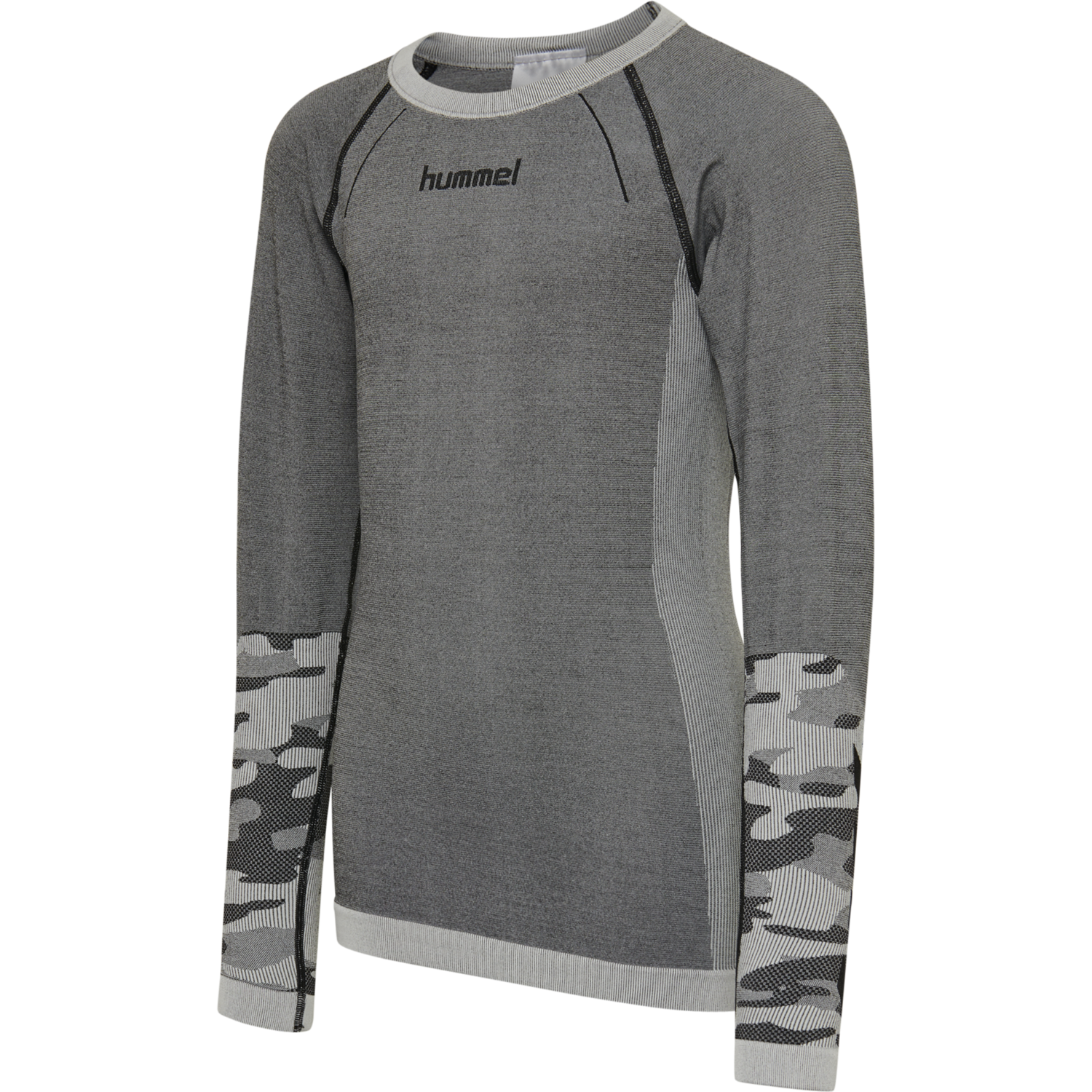 hmlMAX SEAMLESS T-SHIRT L/S, MEDIUM MELANGE, packshot