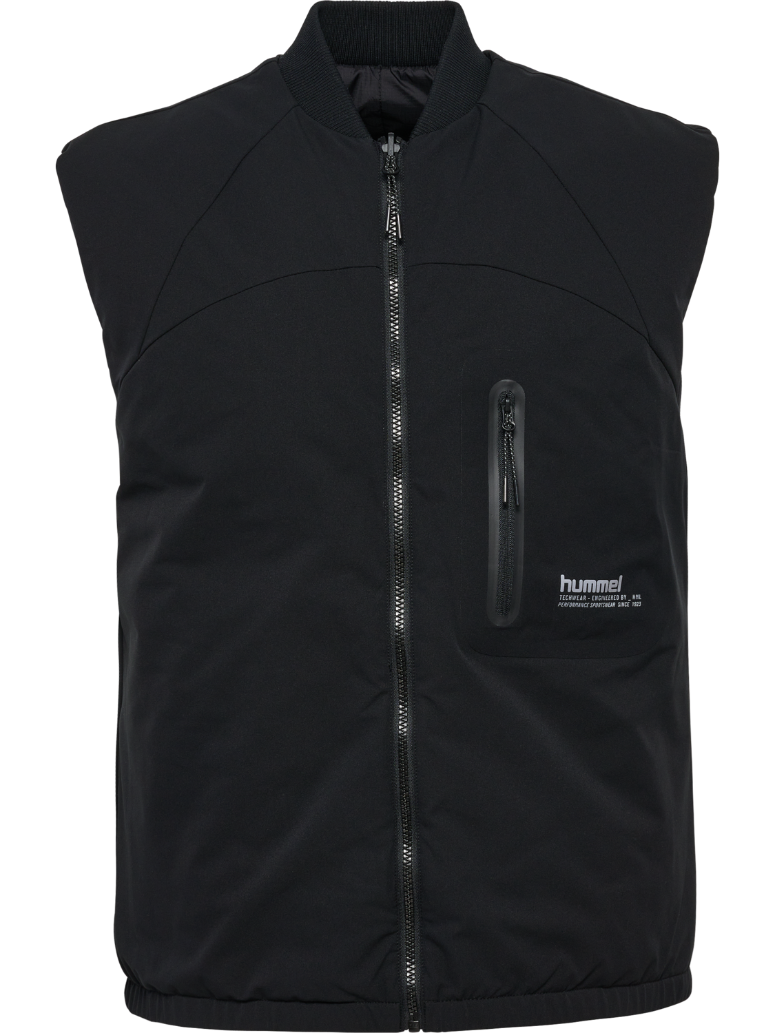 hmlTECH PADDED VEST, BLACK, packshot