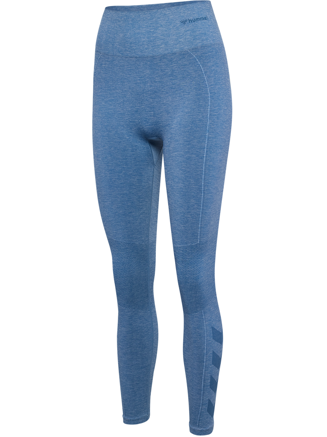 hmlCANA SEAMLESS HIGH WAIST TIGHTS, CORONET BLUE MELANGE, packshot