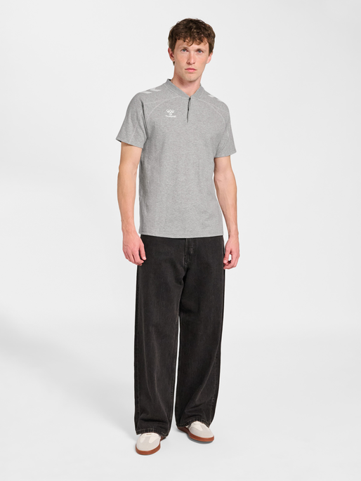 hmlMOVE 2.0 POLO, GREY MELANGE, model