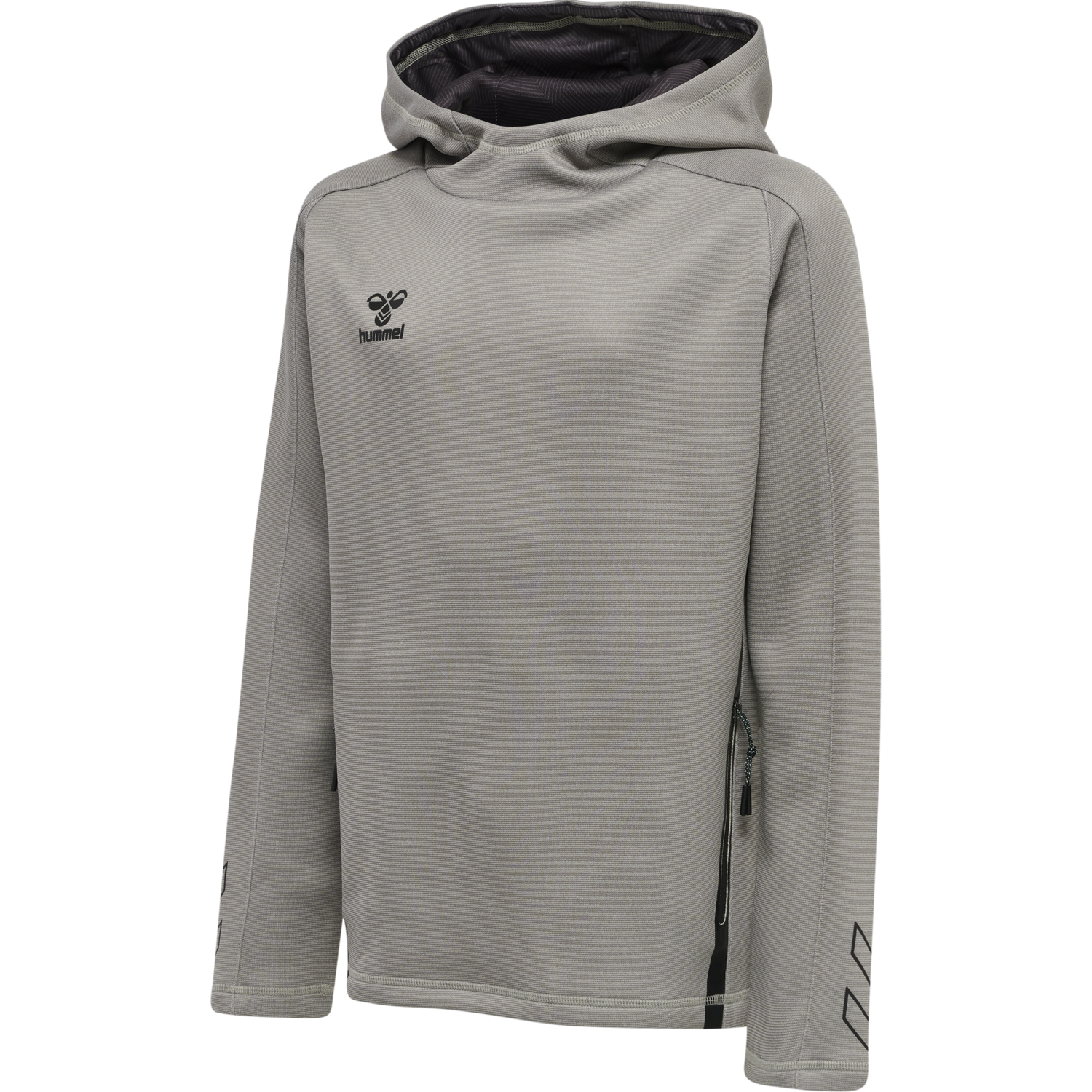 hmlCIMA XK HOODIE KIDS, GREY MELANGE, packshot
