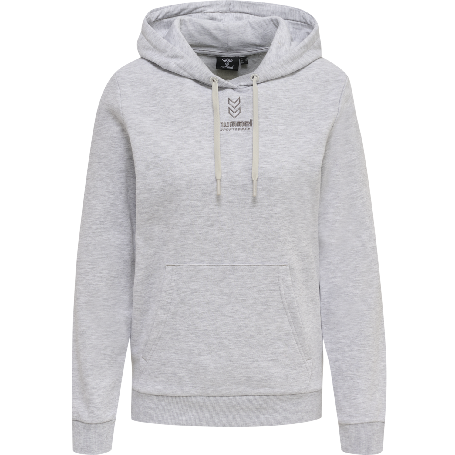 hmlOLIVIA HOODIE, LIGHT GREY MELANGE, packshot