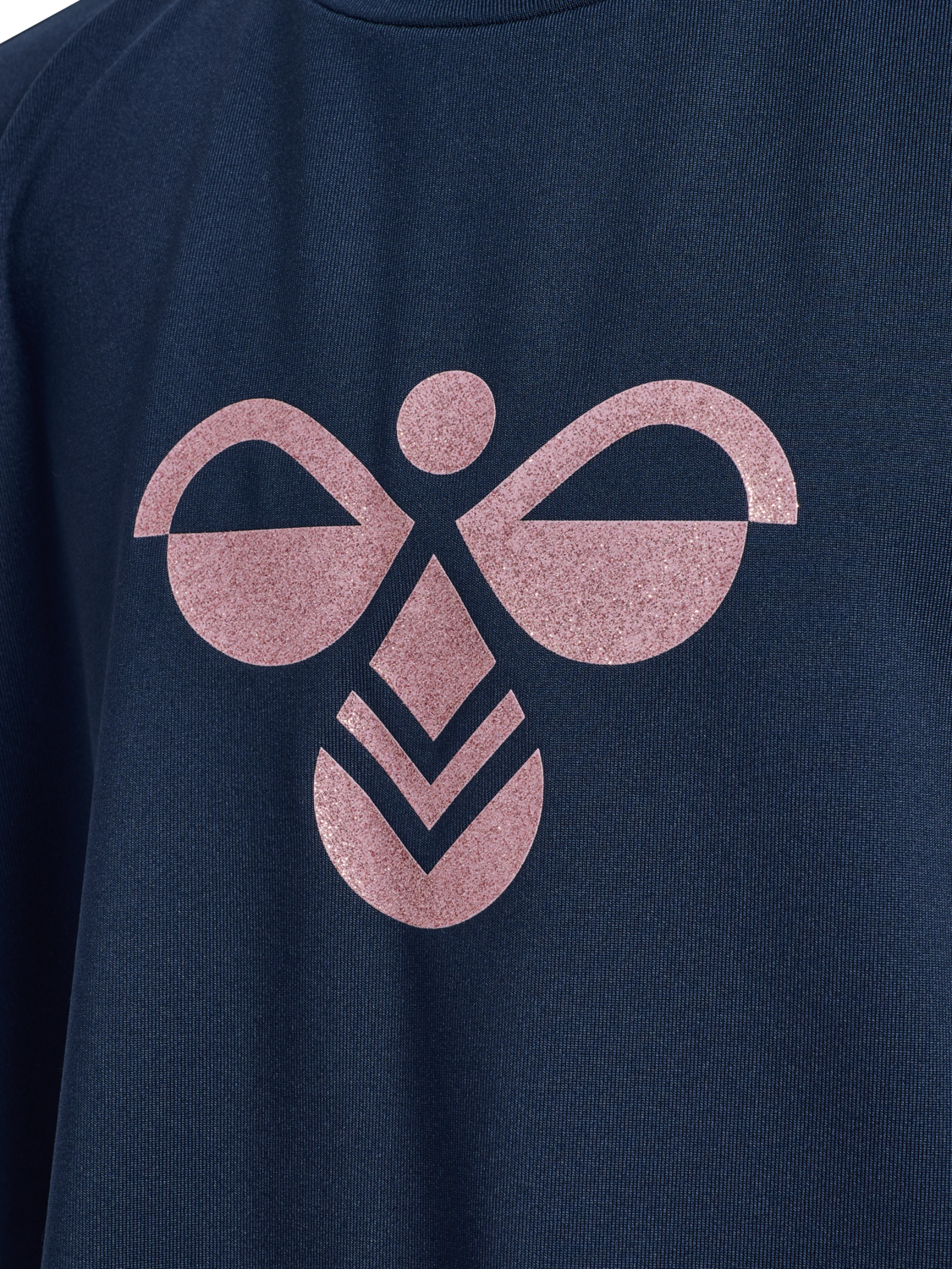 hmlJR MIX GLITTER T-SHIRT S/S, BLACK IRIS, packshot