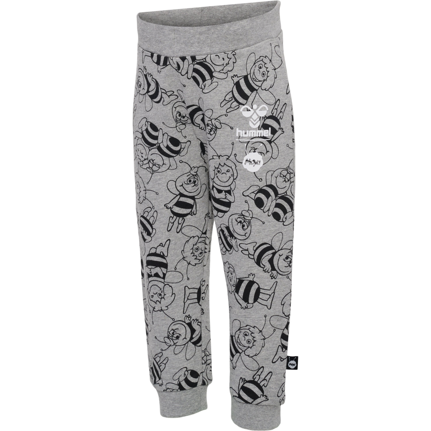 hmlMAYA AOP CREWSUIT, GREY MELANGE, packshot