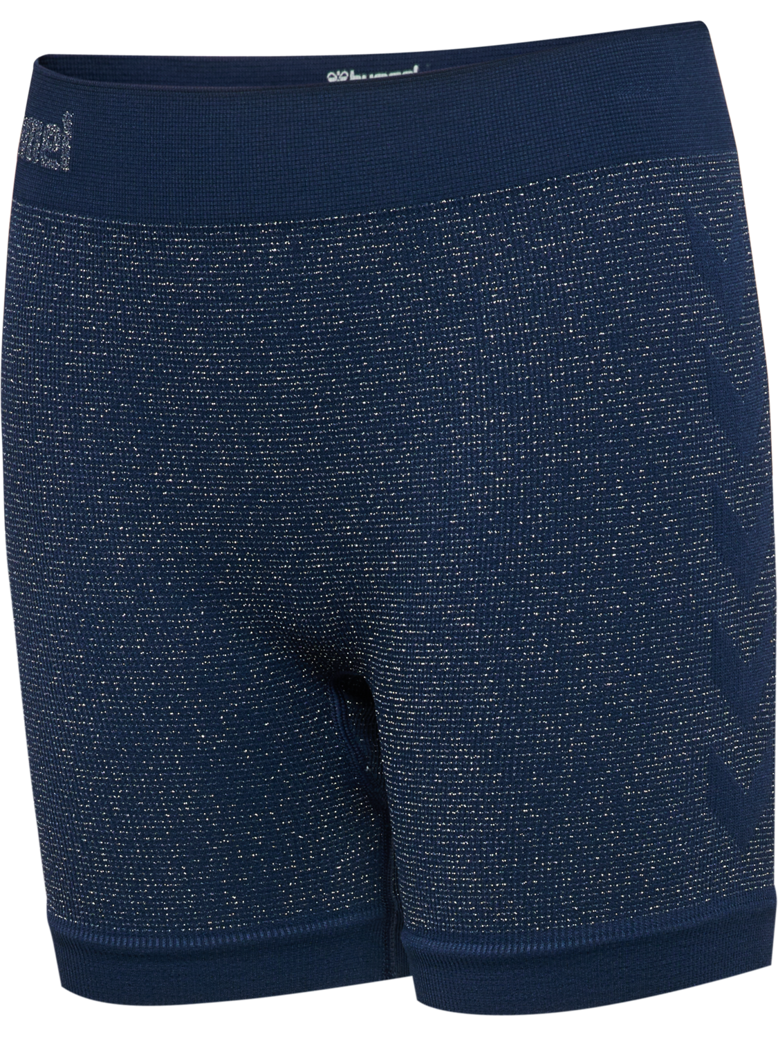 hmlJR SEAMLESS GLITTER SHORT TIGHTS, DRESS BLUES, packshot