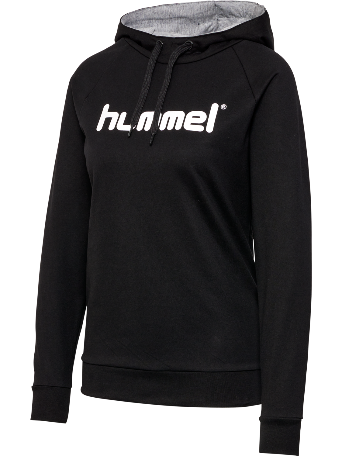 HMLGO COTTON LOGO HOODIE WOMAN, BLACK, packshot