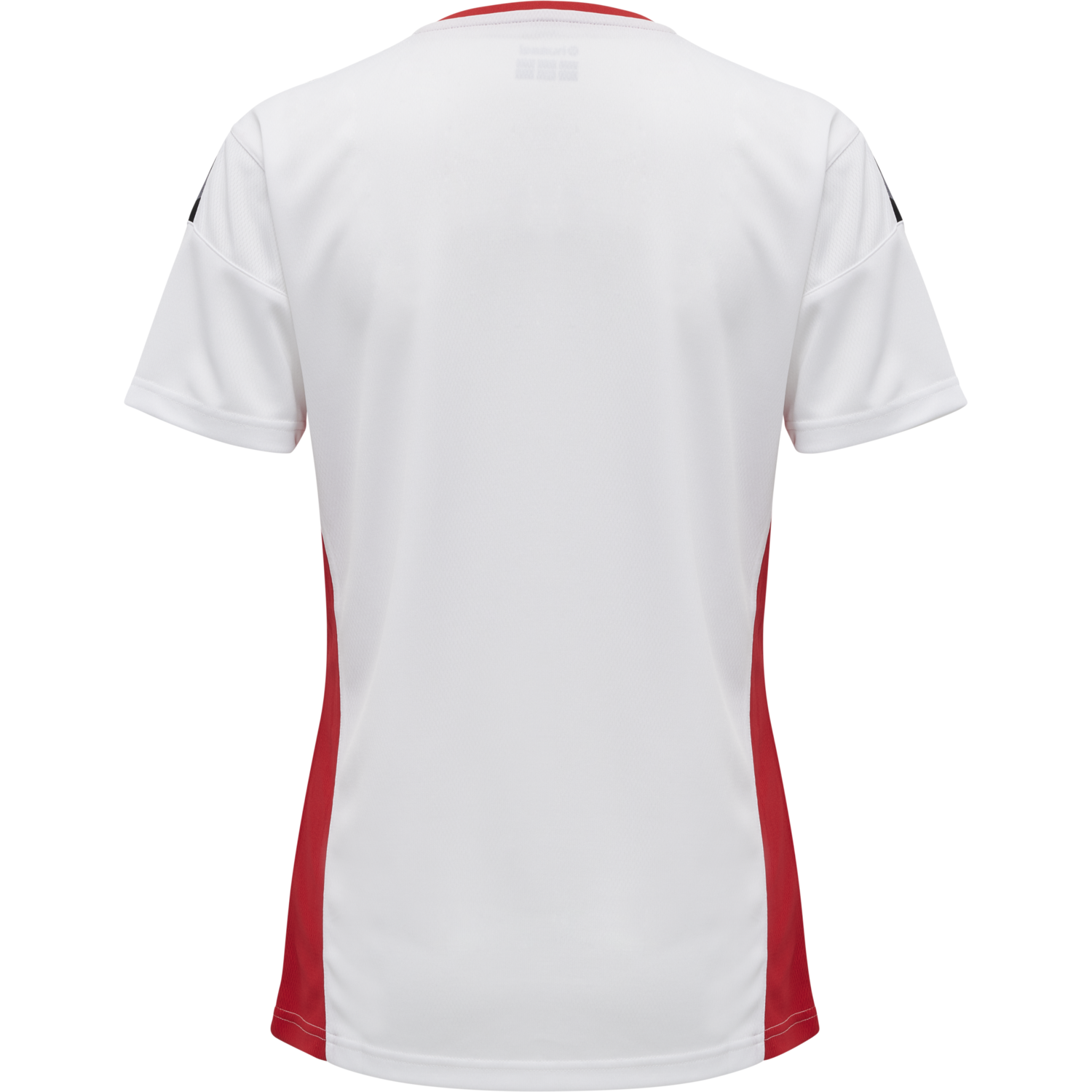 hmlAUTHENTIC POLY JERSEY WOMAN S/S, WHITE/TRUE RED, packshot