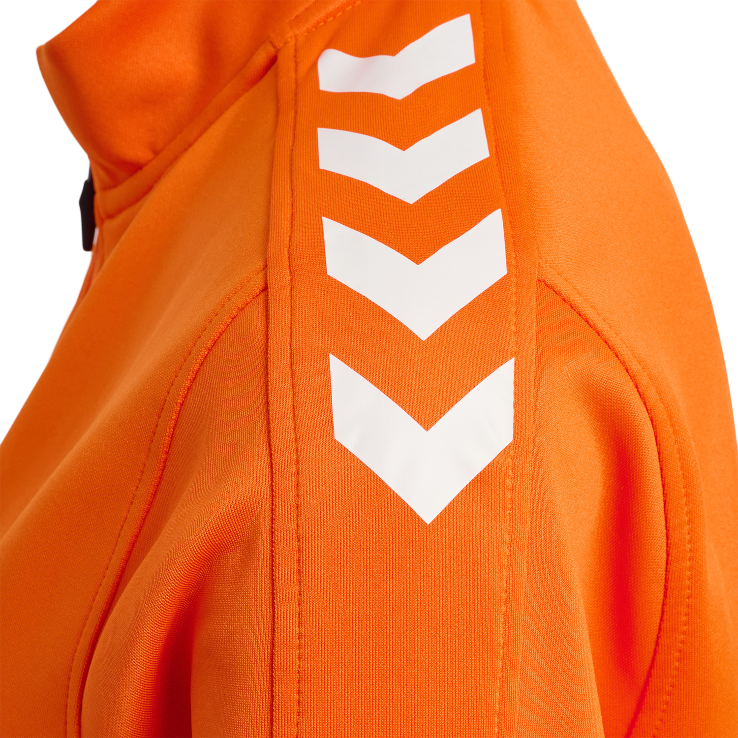 hmlCORE XK POLY ZIP SWEAT WOMAN, ORANGE TIGER, packshot