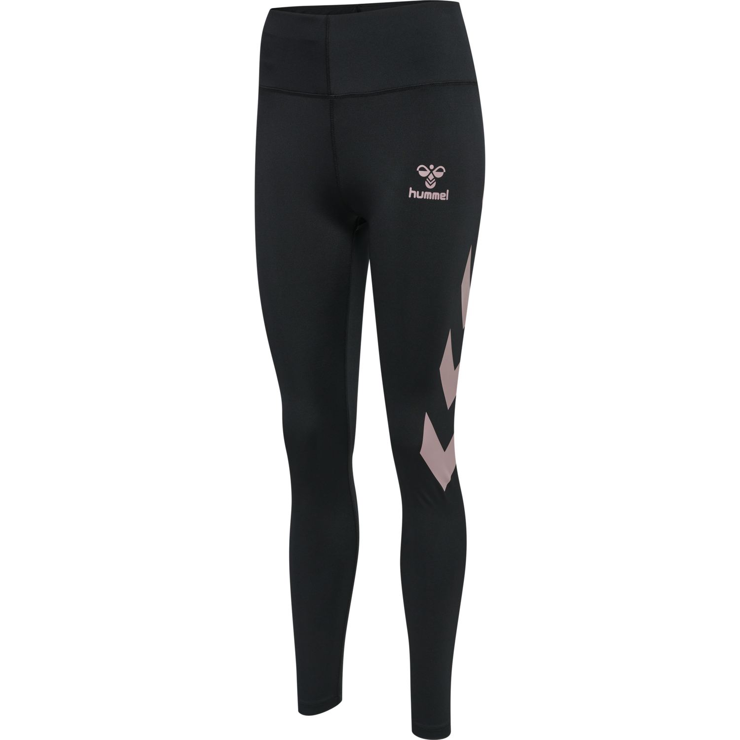 hmlPARIS HIGH WAIST TIGHTS, BLACK/WOODROSE, packshot