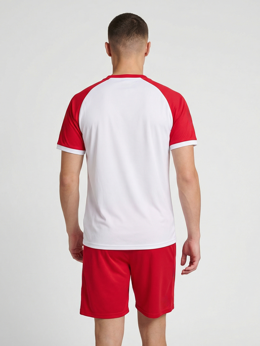 hmlMATCH LEAGUE JERSEY S/S, WHITE/TRUE RED, model