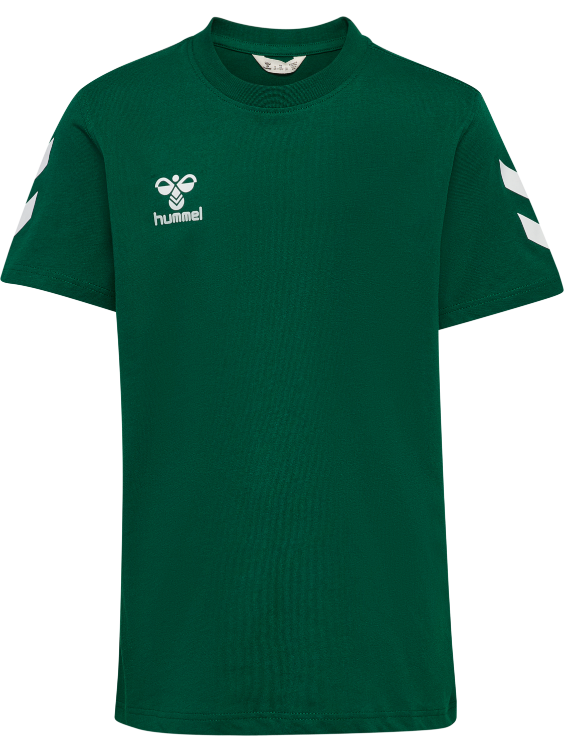 hmlGO 2.0 CHEVRON T-SHIRT S/S KIDS, EVERGREEN, packshot